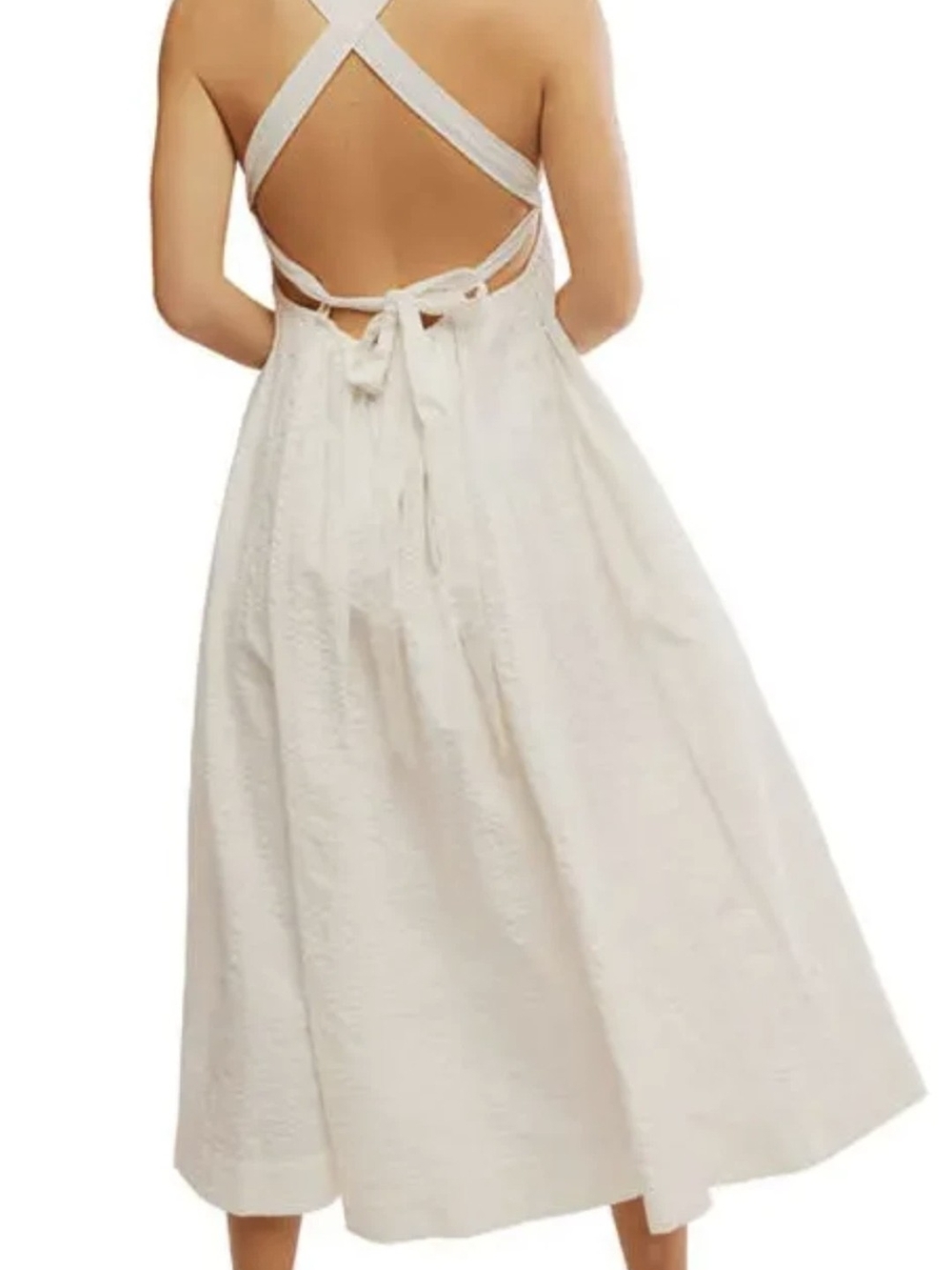 Free People Ivory Cross-Back Maxi Xl